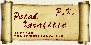 Petak Karafilić vizit kartica